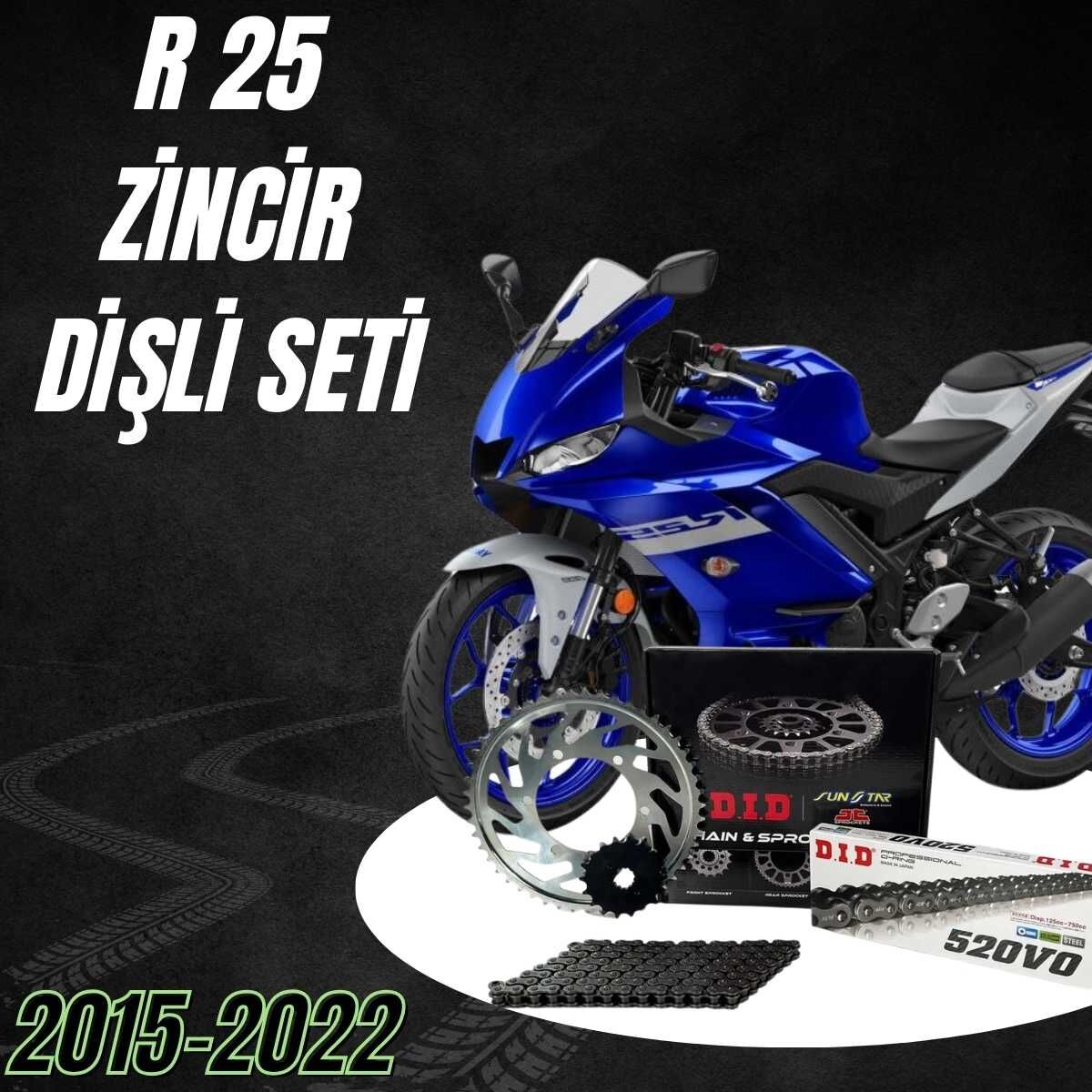 DID ZİNCİR DİŞLİ SETİ YAMAHA R25 (2015-2022)